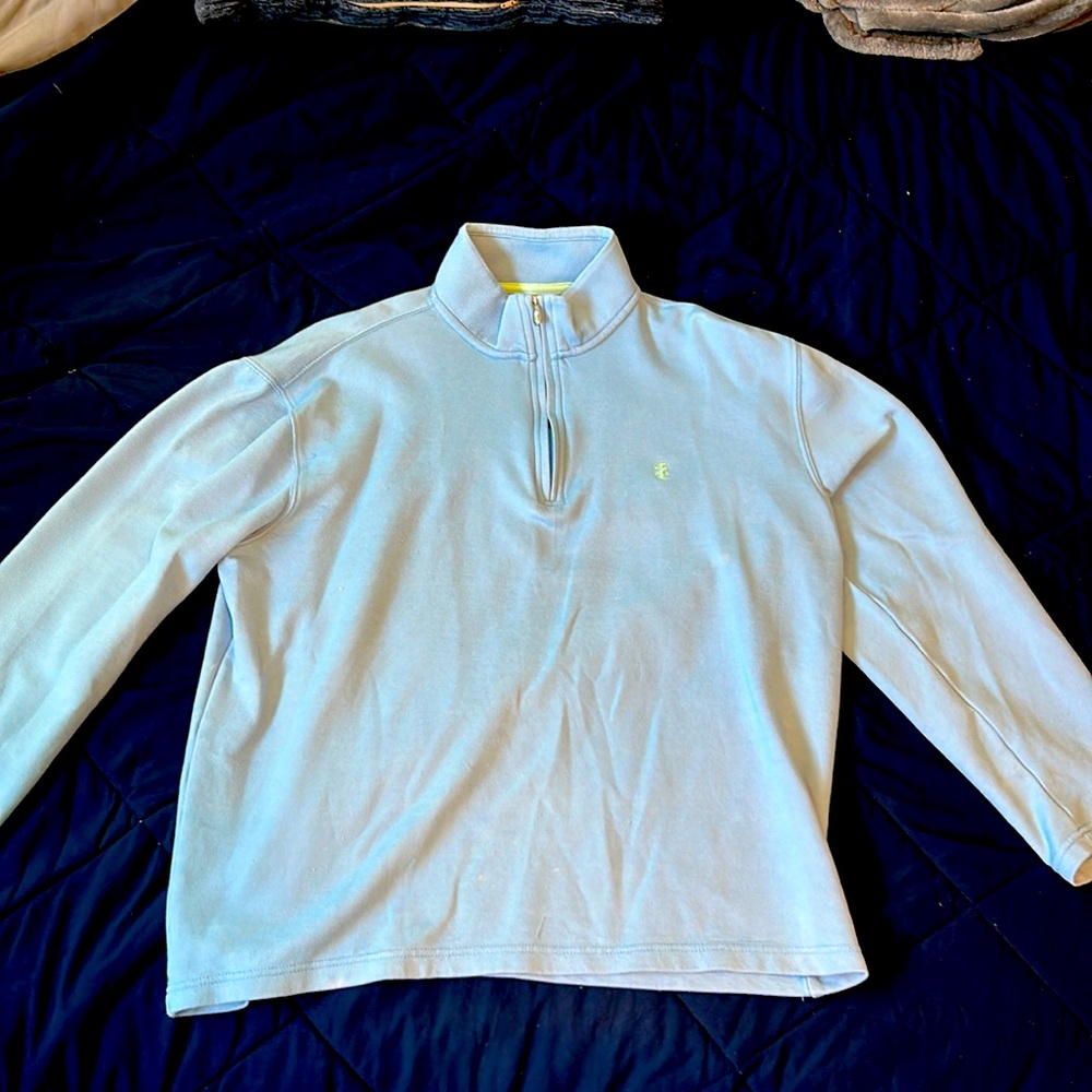 I zod light blue quarter zip.